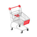 Children's Mini Simulation Shopping Cart Model Hand Cart Metal Model Storage Car Desktop Multifunction Storage Ornament Model. 