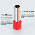 Pure Copper Cord End Terminals Kit Insulated Tubular Crimp Terminal Set E0208 E0308 E0508 E1008 Wire Connector. 