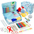 Crochet Kit Beginners Crochet Hook Set with Crochet Yarn,Portable Crochet Set Crochet Hooks Travel Knitting Crochet Supplies. 