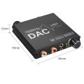 192KHz/24Bit DAC Digital to Analog Audio Converter Digital SPDIF Optical Toslink Coaxial to Analog Stereo L/R RCA and 3.5mm Jack. 