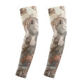 Summer men's ice silk cycling driver tattoo sleeve sunscreen outdoor motorcycle arm cover. 