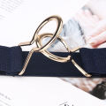 Fashion Metal Buckle Thin Stretchy Waist Belt Striped Elastic Waistband Elegant Women Girdle Accessories Female Belt. 