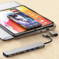 8 in 1 USB Type C HUB Docking Station with 3.5mm Audio Jack Adapter Micro SD TF Card Reader Laptops Tablet Phone Disk Converter. 