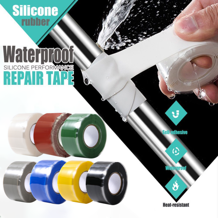 Multipurpose Waterproof Self Fusing Silicone Tape, for Pipe/Hose/Roof/Auto/Marine Leak Repair, High Temp Resistant, Strong Seal