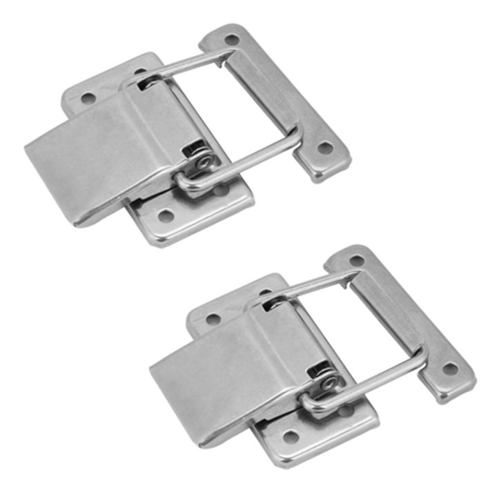 Spring Loaded Hasp 2pcs Stainless Steel Latch Hasp Hardware Cabinet Case Spring Loaded ...