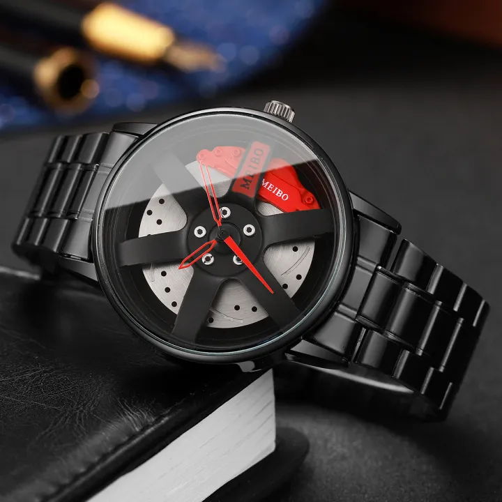 2PCS%20Fashion%20Men%20Sports%20Watches%203d%20Car%20Wheel%20Stainless%20Steel%20Band%20Wrist%20Watch%20Men's%20Quartz%20Watch%20Bracelet%20Set%EF%BC%88Without%20Box%EF%BC%89%20-%20Image%206