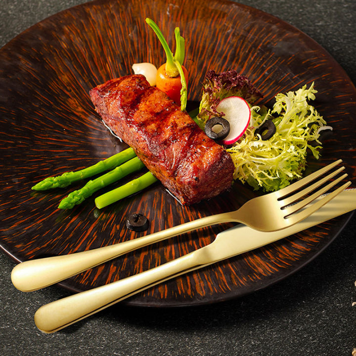 6/30pcs%20Golden%20stainless%20steel%20tableware%20knife,%20fork%20and%20spoon%20hotel%20thickened%20western%20tableware%20steak%20knife,%20fork%20and%20spoon%20set%20-%20Image%203