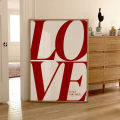 Modern Retro Love Poster Vintage 70s Love Quote Red Typography Wall Art Canvas Painting Posters For Living Room Home Decor. 