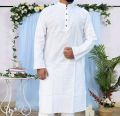 Khadi white panjabi premium quality for men. 