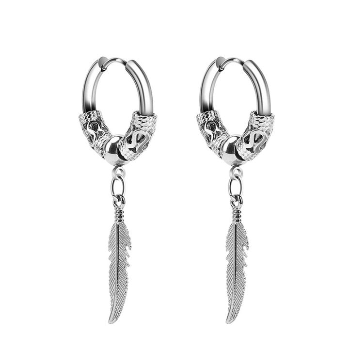2pc%20korean%20Fashion%20Cross%20feather%20Stud%20Earrings%20Punk%20Rock%20Style%20For%20Women%20men%20High%20Quality%20Stainless%20steel%20Hiphop%20Ear%20Jewelry%20-%20Image%207