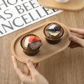 Japanese Beechwood Oval Tray Mini Plates 18cm Solid Wood Small Plates/Trays Children's Wooden Tableware Dinnerware. 