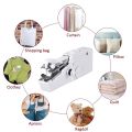 1pc White Handheld Sewing Machine Household Light And Small For Kit Quick Repair DIY Clothes Sewing Kit. 