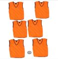 Football bibs Pack of 6 - Vest in Mesh For Football Training - Multicolour Not Plain Something print on vest. 