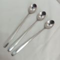 6 pcs stainless steel long hundle pickling spoon silver colour  8 inch long. 