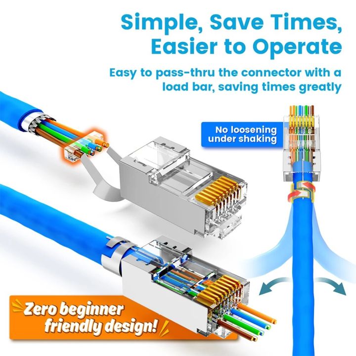 AMPCOM%20CAT7%20RJ45%20Connector,%20Pass%20Through%20STP%20RJ45%20Ethernet%20Plug%20with%201.5mm%20Load%20Bar%20for%20Cat%206A%20/%207%20Network%20Cable%20-%2010/30%20Pack%20-%20Image%202