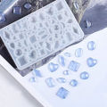1PCS DIY mirror jewelry crystal Epoxy resin mold love geometry moon variety gemstone pendant mold.