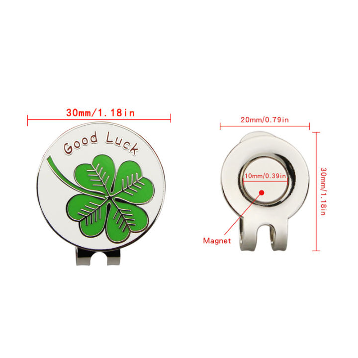 1.18"%20Lucky%20Clover%20Golf%20Ball%20Mark%20w%20Magnetic%20Golf%20Hat%20Clip%2030mm%20Green%20Four%20Leaf%20Clover%20Golf%20Marker%20Training%20Aids%20-%20Image%202
