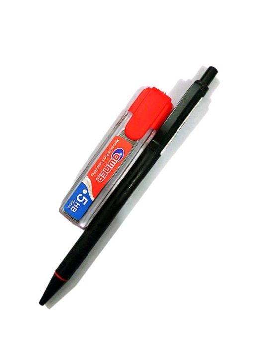 1 metallic mechanical clutch pencil 0.5mm stylish elegant design wit 1 tube of lead refill