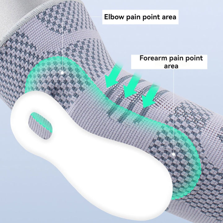 1Pcs%20Elbow%20Pads%20Silicone%20Compression%20Elbow%20Protection%20Sports%20Injuries%203D%20Knit%20Adjustable%20Elbow%20Support%20Tennis%20Basketball%20Unisex%20-%20Image%203
