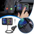 Wireless FM Transmitter Big Color Screen Dual USB Fast Charger QC3.0 2.4A AUX Music MP3 Player Hands-Free Call Car Kit. 