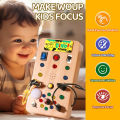 Children's Montessori LED Light Busy Board Simulation Switch Power Board Busy Light Button Puzzle Early Education Learning Toy.
