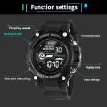 YIKAZE Men's Sports Watch Waterproof Man Sport Watches Multifuction LED Digital Military Watch Alarm Clock Electronic Wristwatch. 