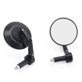 Motorcycle Accessories Bicycle Tram Off-Road Vehicle All-Terrain Universal Handlebar End Rearview Mirrors 95MM Glass Side Mirror.