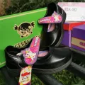 Student shoes black leather Velcro unicorn/pony unicorn/Pony by Gerry gang-no light. 