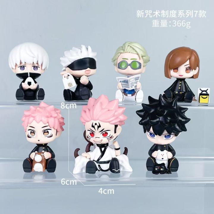 7pcs%20Anime%20Jujutsu%20Kaisen%20Series%20Satoru%20Gojo%20Fushiguro%20Megumi%20Nanami%20Kento%20Figure%20Model%20Statue%20Desk%20Car%20Ornament%20Boy%20Toy%20Gift%20-%20Image%206