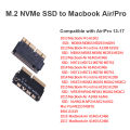 For Macbook SSD Adapter M.2 NVMe PCI-E M2 SSD Converter Card for Apple Macbook Air Pro 2013-2017  A1466 A1502. 
