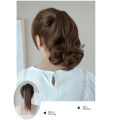 10Inch Synthetic Short Wavy Curly Ponytail Claw Clip in Hair Extension Brown Blonde Black Hairpiece for Women. 