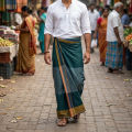 LUNGI FOR MEN - MULTI COLOR CHECK DESIGN LUNGI - COTTON & POLYESTER YARN MIXED FABRIC LUNGI - STITCHED LUNGI (5 HAND). 