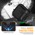 Magnetic Automatic Switch Earphone Cover For Airpods Pro 2 4 ANC Case Full Body Protection Shockproof With Hook Phone Holder Box.