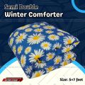Comforter for Winter Semi double size Exclusive Comforter with full cotton fabric 60*84 inch European cube style (1pcs Box) White , Red , Pink , Blue.