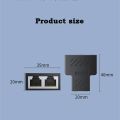 RJ45 Splitter Adapter 1 to 2 Dual Female USB to RJ45 Port 8P8C Extender Plug LAN Interface Ethernet Socket Connector. 