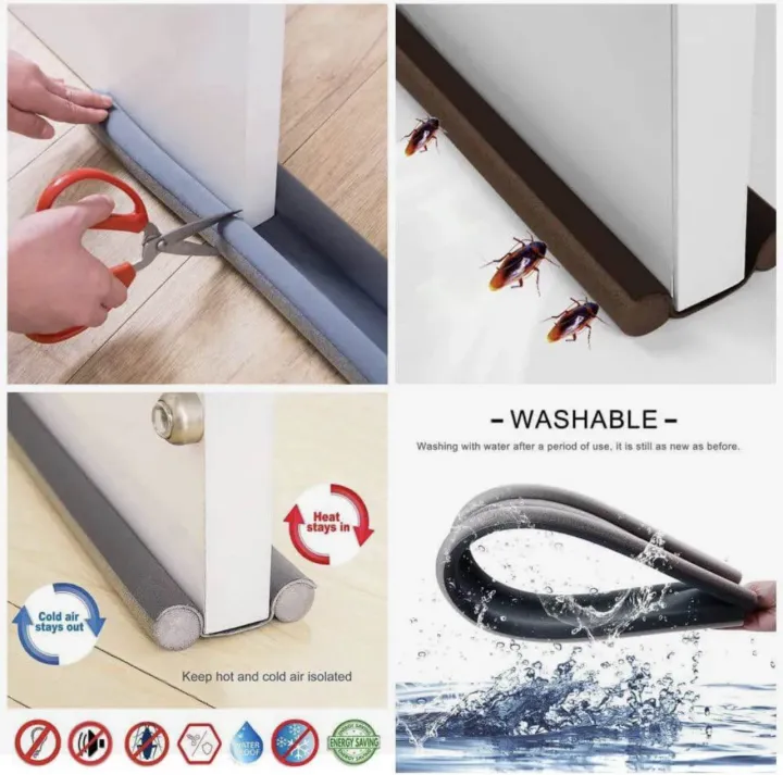 Dedicated%201Pcs%20Door%20Bottom%20Sealing%20Strip%20Under%20Door%20Draft%20Stopper%20Wind%20Noise%20Acustic%20Foam%20Blocker%20Insects%20Door%20Stopper%20Holder%20-%20Image%205