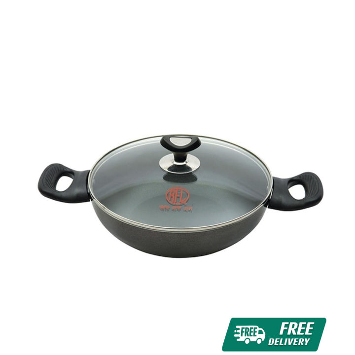 RFL Topper Nonstick Karai With Lid Black 24 Cm 80846