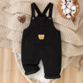 Warm Winter Corduroy Overalls for Baby Toddler Cartoon Decorated Loose Fit Windproof Cold Protection Home Outfit for Toddlers.