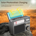 Retro All-Band Radio with Wireless Audio Connectivity, Solar & Multi-Mode Charging, Long-Lasting Battery & Multiple Play Modes.