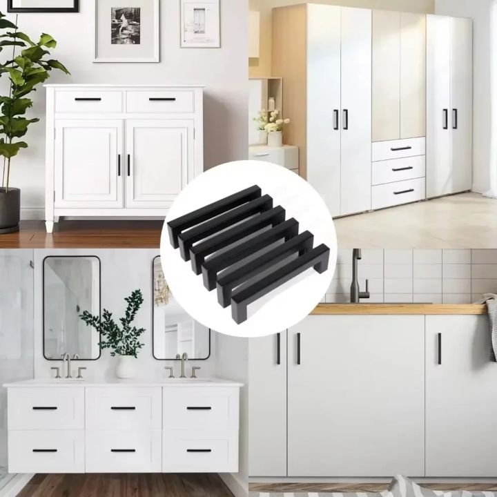 6pcs%20Square%20Furniture%20Hardware%20Cabinet%20Handle%20Stainless%20Steel%20Door%20Knobs%20Cupboard%20Drawer%20Pulls%2064mm%20128mm%20160mm%20224mm%20256mm%20-%20Image%204