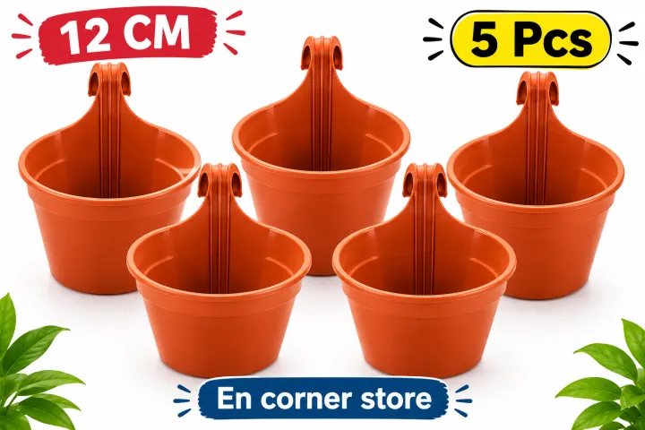 5%20Pieces%2012%20cm%20%20Grill%20Planter/pack%20of%205%20pcs%20grill%20planter/plastic%20flower%20tub%20-%20Image%202