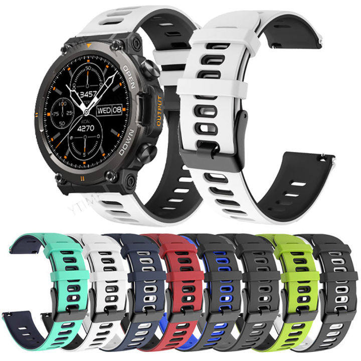 22mm Silicone Strap For Zeblaze Vibe 7/7 Pro/GTR 3 Pro/Ares 3 Pro/Beyond 2/stratos 2 Bracelet for Zeblaze Btalk 2 Lite Watchband