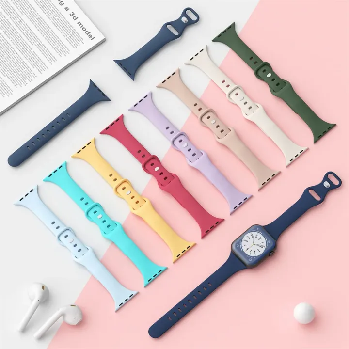Slim%20Silicone%20Strap%20For%20Apple%20Watch%20Band%2045mm%2044mm%2040mm%2041mm%2042-38mm%20sport%20bracelet%20iwatch%20series%208%207%20se%203%204%205%206%209%20ultra%202%2049mm%20-%20Image%202