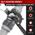 Adjustable Pipe Wrench Set, 10" & 15" Plumbing Tools for 0.55"-2.48" Nuts, Pipes, Basin Wrench Use. 