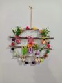 Customized decorated ring with five pots with colourfull flower Wall Hanging Door Hanging Easily. 