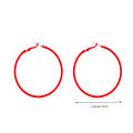 1 pair of colorful ear loops large circle earrings Circle Circle exaggerated personality everything t.