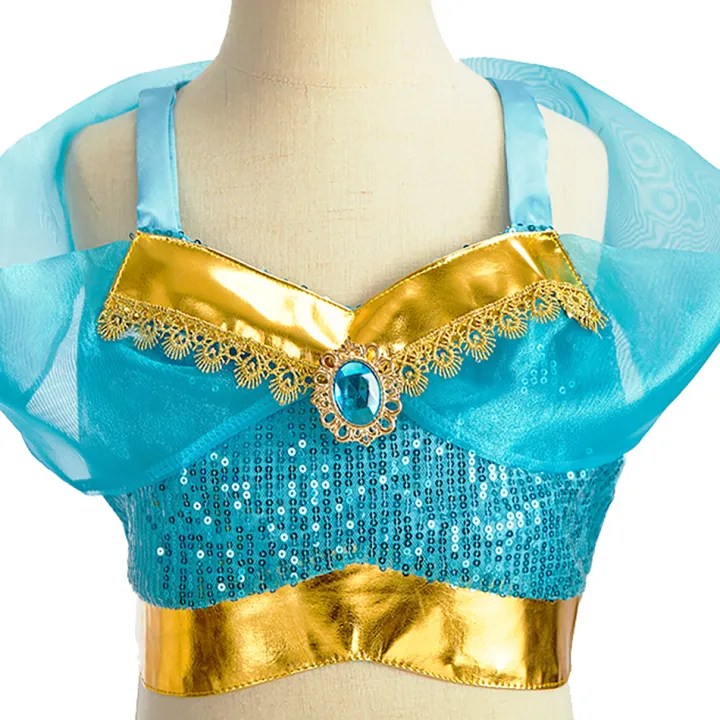 Kids%20Arabian%20Princess%20Dress%20Girls%20Halloween%20Jasmine%20Costume%20Children%20Carnival%20Cosplay%20Party%20Disguise%20Girl%20Sequins%20Pageant%20Outfit%20-%20Image%203