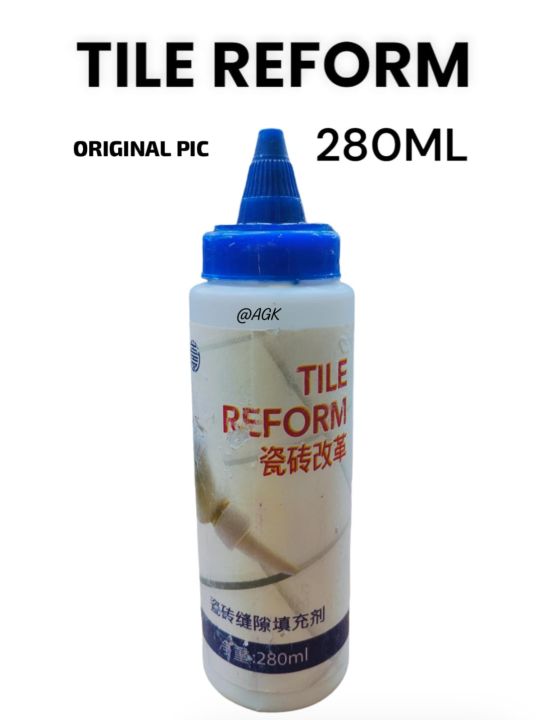 Tile GAP REFILL AGENT TILE REFORM COATING MOLD CLEANER TILE SEALER REPAIR GLUE 280ML.