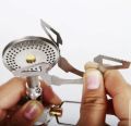 outdoor camping stove, foldable butane pocket rocket stove. 