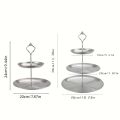 1Pc, Three-layer Stainless Steel cake Tray, Cake, Snack Plate, Birthday, Wedding Party Dessert Stand, Table Dessert Display Stan. 